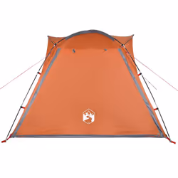 vidaXL Camping Tent 4-Person Dome Tent Grey and Orange Quick Release Waterproof - Additional view 6