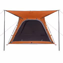 vidaXL Camping Tent 4-Person Dome Tent Grey and Orange Quick Release Waterproof - Additional view 7