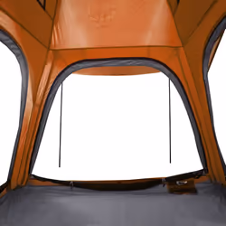 vidaXL Camping Tent 4-Person Dome Tent Grey and Orange Quick Release Waterproof - Additional view 9