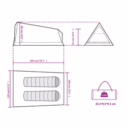 VidaXL 94362 camping tent Green Pyramid tent - Additional view 3