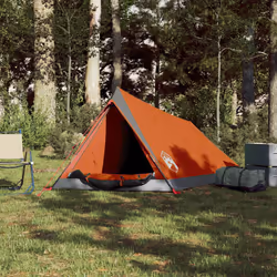 vidaXL Camping Tent 2 Persons Outdoor Hiking Portable Dome Tent Waterproof - orange