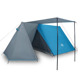 vidaXL Camping Tent 3-Person Lightweight Tent Patio Dome Tent Blue Waterproof