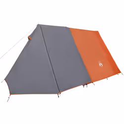 vidaXL Camping Tent 3-Person Lightweight Dome Tent Grey and Orange Waterproof - Additional view 4