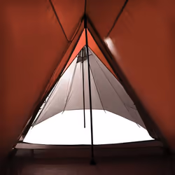 vidaXL Camping Tent 3-Person Lightweight Dome Tent Grey and Orange Waterproof - Additional view 9