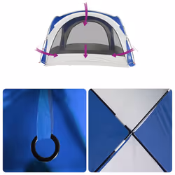 vidaXL Party Tent Garden Party Gazebo Outdoor Canopy Marquee 185T Taffeta - blue - Additional view 8