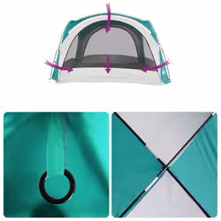 vidaXL Party Tent Garden Party Gazebo Outdoor Canopy Marquee 185T Taffeta - green - Additional view 8