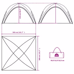 vidaXL Party Tent Garden Party Gazebo Patio Canopy Marquee White Waterproof - Additional view 9