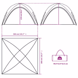 vidaXL Party Tent Garden Party Gazebo Patio Canopy Marquee Blue Waterproof - Additional view 9