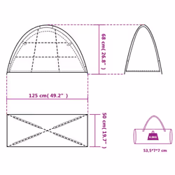 vidaXL Storage Tent Bicycle Shed Bike Tent 9 Compartments Blue 185T Taffeta