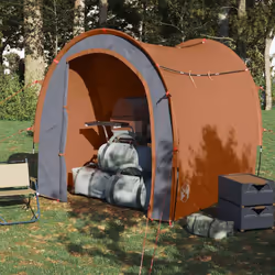vidaXL Storage Tent Garden Bicycle Storage Shed Outdoor Bike Tent 185T Taffeta - grey
