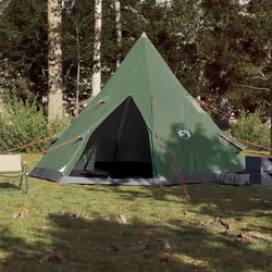 vidaXL Camping Tent 4 Persons Outdoor Hiking Portable Dome Tent 185T Taffeta - green