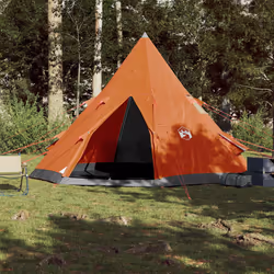 vidaXL Camping Tent 4 Persons Outdoor Hiking Portable Dome Tent 185T Taffeta - orange