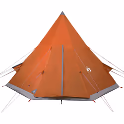 vidaXL Camping Tent 4 Persons Outdoor Hiking Portable Dome Tent 185T Taffeta - orange - Additional view 5