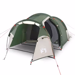 vidaXL Camping Tent Tunnel 2-Person Lightweight Dome Tent Green Waterproof