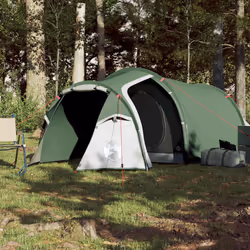 vidaXL Camping Tent Tunnel 2-Person Lightweight Dome Tent Green Waterproof