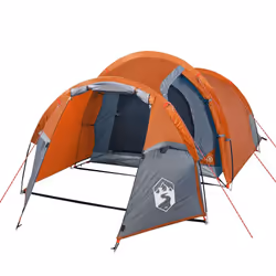 vidaXL Camping Tent Portable Outdoor Hiking Dome Tent Blackout Fabric Waterproof - orange, 2-person - Additional view 4
