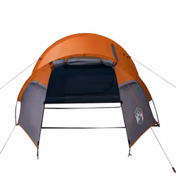 vidaXL Camping Tent Portable Outdoor Hiking Dome Tent Blackout Fabric Waterproof - orange, 2-person - Additional view 5