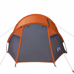 vidaXL Camping Tent Portable Outdoor Hiking Dome Tent Blackout Fabric Waterproof - orange, 2-person - Additional view 6