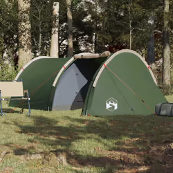 vidaXL Camping Tent Tunnel 4-Person Lightweight Dome Tent Green Waterproof