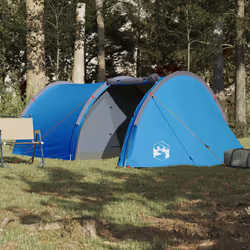 vidaXL Camping Tent Tunnel 4-Person Lightweight Tent Dome Tent Blue Waterproof - Additional view 2