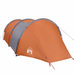 vidaXL Camping Tent Tunnel 4-Person Lightweight Dome Tent Orange Waterproof - Additional view 4