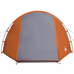 vidaXL Camping Tent Tunnel 4-Person Lightweight Tent Grey & Orange Waterproof - Additional view 5