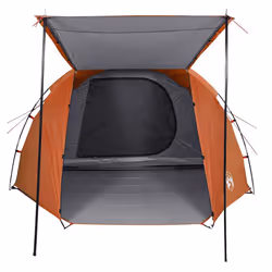 vidaXL Camping Tent Tunnel 4-Person Lightweight Tent Grey & Orange Waterproof - Additional view 6