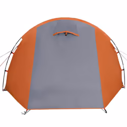 vidaXL Camping Tent Tunnel 4-Person Lightweight Tent Grey & Orange Waterproof - Additional view 8