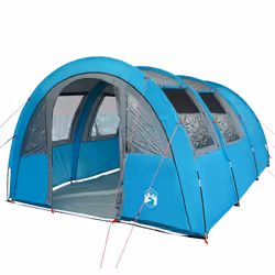 vidaXL Camping Tent Tunnel 4-Person Dome Tent Lightweight Tent Blue Waterproof - Additional view 4