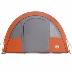 vidaXL Camping Tent Tunnel 4-Person Lightweight Tent Grey & Orange Waterproof - Additional view 5