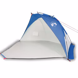 vidaXL Beach Tent Lightweight Sun Shelter Shade Tent Azure Blue 185T Polyester