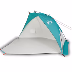 vidaXL Beach Tent Lightweight Sun Shelter Shade Tent Sea Green 185T Polyester