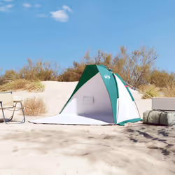 vidaXL Beach Tent Lightweight Sun Shelter Shade Tent Sea Green 185T Polyester