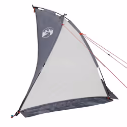 vidaXL Beach Tent Lightweight Tent Sun Shelter Shade Tent Grey 185T Polyester - Additional view 7