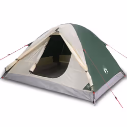 vidaXL Camping Tent Dome 3-Person Lightweight Tent Dome Tent Green Waterproof