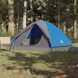 vidaXL Camping Tent Dome 3-Person Lightweight Tent Dome Tent Blue Waterproof - Additional view 2