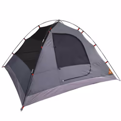 vidaXL Camping Tent Dome 3-Person Lightweight Tent Grey and Orange Waterproof - Additional view 5