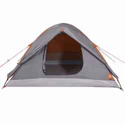 vidaXL Camping Tent Dome 3-Person Lightweight Tent Grey and Orange Waterproof - Additional view 7