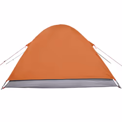 vidaXL Camping Tent Dome 3-Person Lightweight Tent Grey and Orange Waterproof - Additional view 9