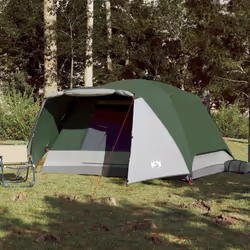 vidaXL Camping Tent with Porch 4-Person Lightweight Dome Tent Green Waterproof - Additional view 2