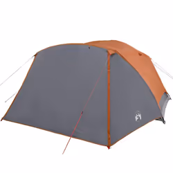 vidaXL Camping Tent with Porch 4-Person Lightweight Tent Orange Waterproof - Additional view 4