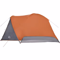 vidaXL Camping Tent with Porch 4-Person Lightweight Tent Orange Waterproof - Additional view 8