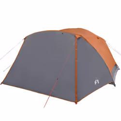 vidaXL Family Tent with Porch 6-Person Dome Tent Grey and Orange Waterproof - Additional view 5