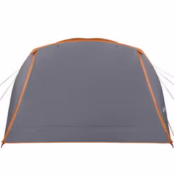 vidaXL Family Tent with Porch 6-Person Dome Tent Grey and Orange Waterproof - Additional view 6