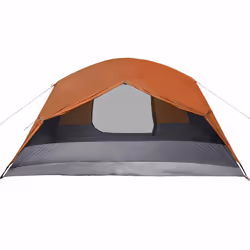 vidaXL Family Tent with Porch 6-Person Dome Tent Grey and Orange Waterproof - Additional view 8