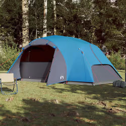 vidaXL Family Tent Crossvent 8-Person Camping Tent Dome Tent Blue Waterproof - Additional view 2