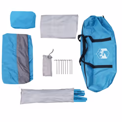 vidaXL Toilet Tent Privacy Tent Pop Up Shower Changing Tent Blue Waterproof - Additional view 9