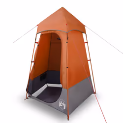 vidaXL Toilet Tent Privacy Tent Pop Up Shower Changing Tent Orange Waterproof