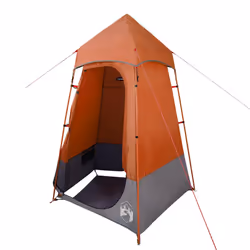 vidaXL Toilet Tent Privacy Tent Pop Up Shower Changing Tent Orange Waterproof