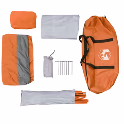 vidaXL Toilet Tent Privacy Tent Pop Up Shower Changing Tent Orange Waterproof - Additional view 9